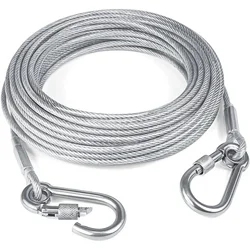 Dual - Headed Dog Tie - Out Cable Leash with Anti - Rust Steel Wire and Metal Buckle - Length 1500cm (CW310 - GL - SL)