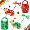 Rabbit Vest Small Pet Animal Harness Leash Set Escape Proof Cute Christmas Costume Red/Green for Hamster Mice Guinea Pig