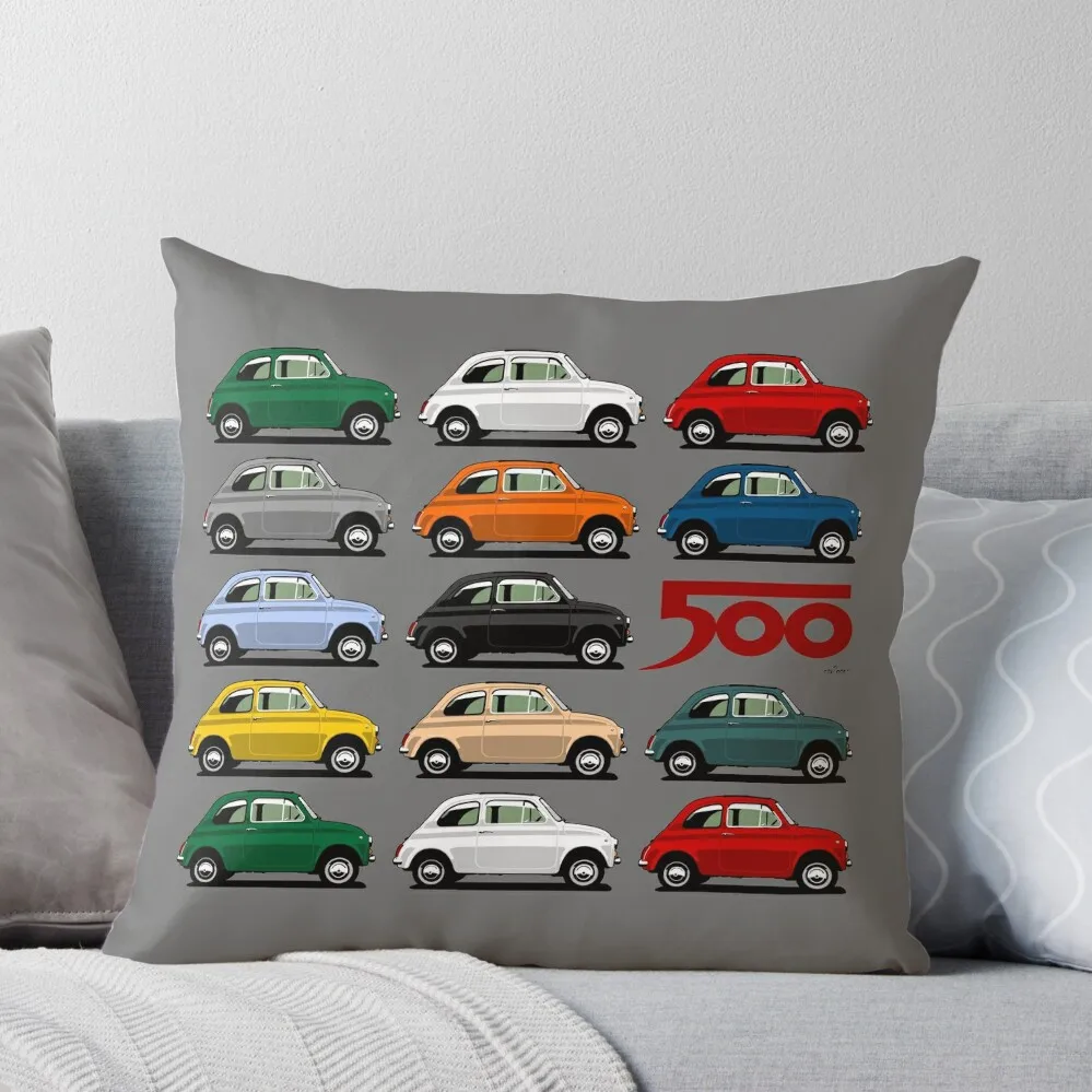 

Fiat 500 side view Throw Pillow Decorative pillow case luxury throw pillow covers Sofa Cushion Cover