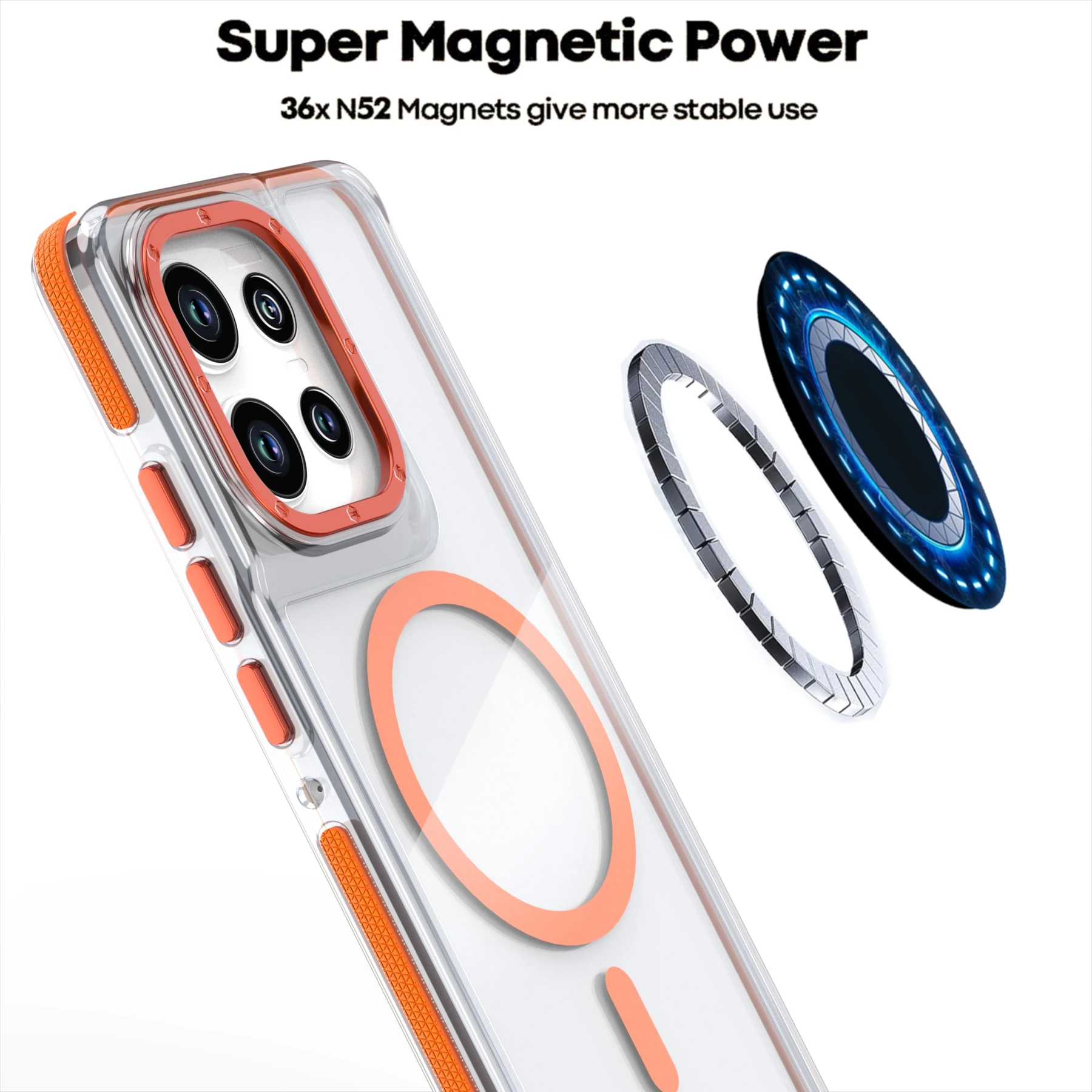Luxury Magnetic Clear Case with Magsafe Compatibility