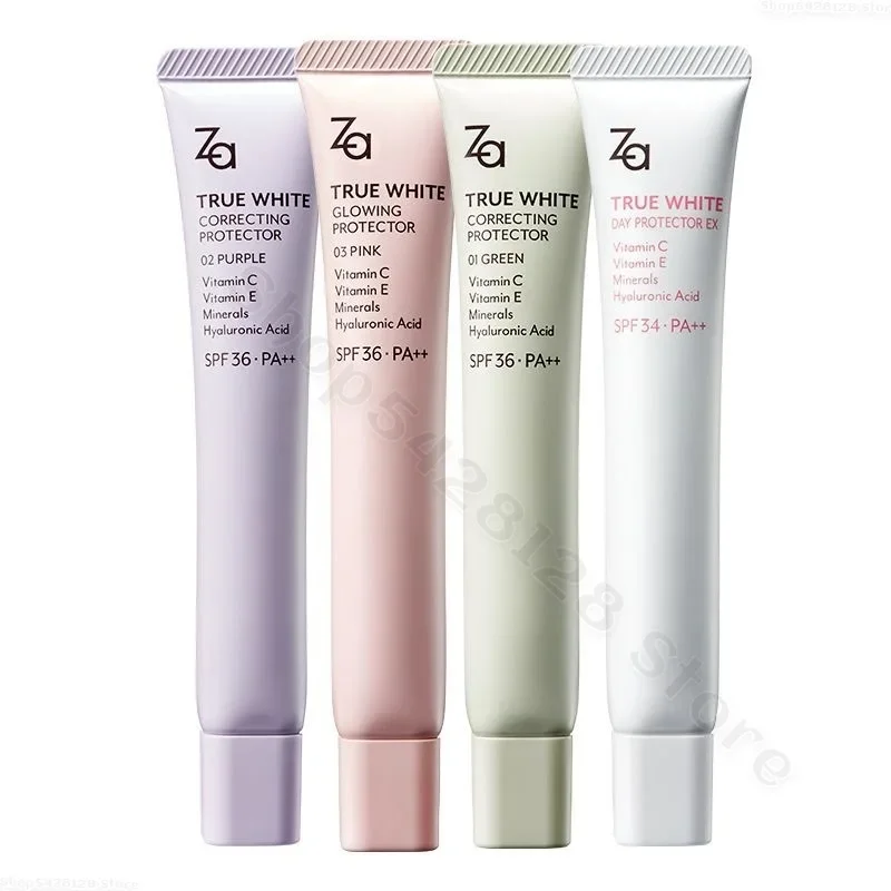 Za Isolation Cream Invisible Pores Brightening Skin Tone Moisturizing Concealer Makeup Primer Modifying Redness and Dark Yellow 6