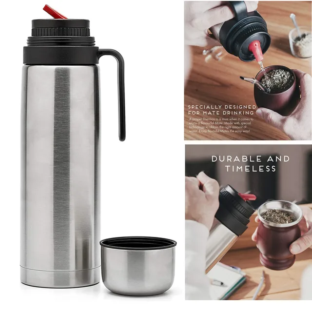 1 PC/Lot Gaucho Vacuum Flask Leak Proof Yerba Mate Thermos Stainless 1.2L  Heat Insulated Water Bottle For Outdoor Travel Camping - AliExpress