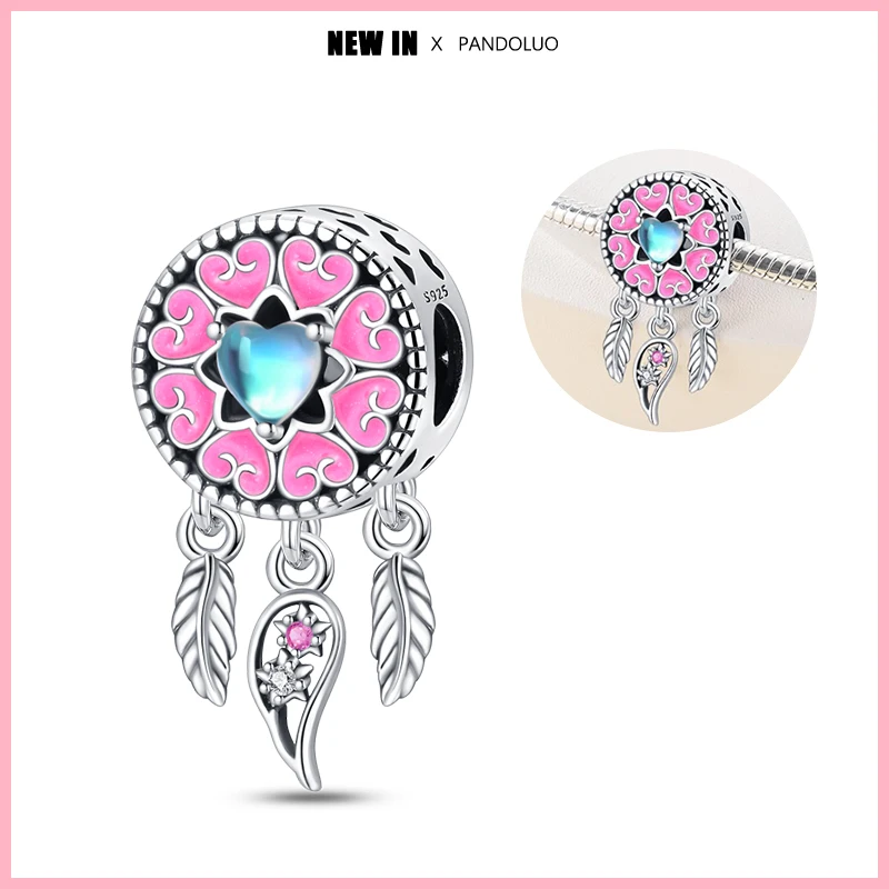 

925 Sterling Silver Color Changing Dream Catcher Pendants Beads Fit Original Pandora Bangle DIY Women Jewelry Gift 2024 New In