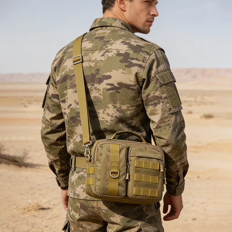 Nylon Tactical Shoulder Bag for Hiking Camping Travel
