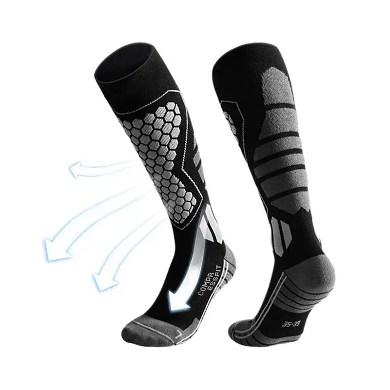 

Winter Men Women Thermal Ski Socks Warm Wool Cycling Soccer Snowboard Socks Thickened High Tube Moisture Absorption Socks