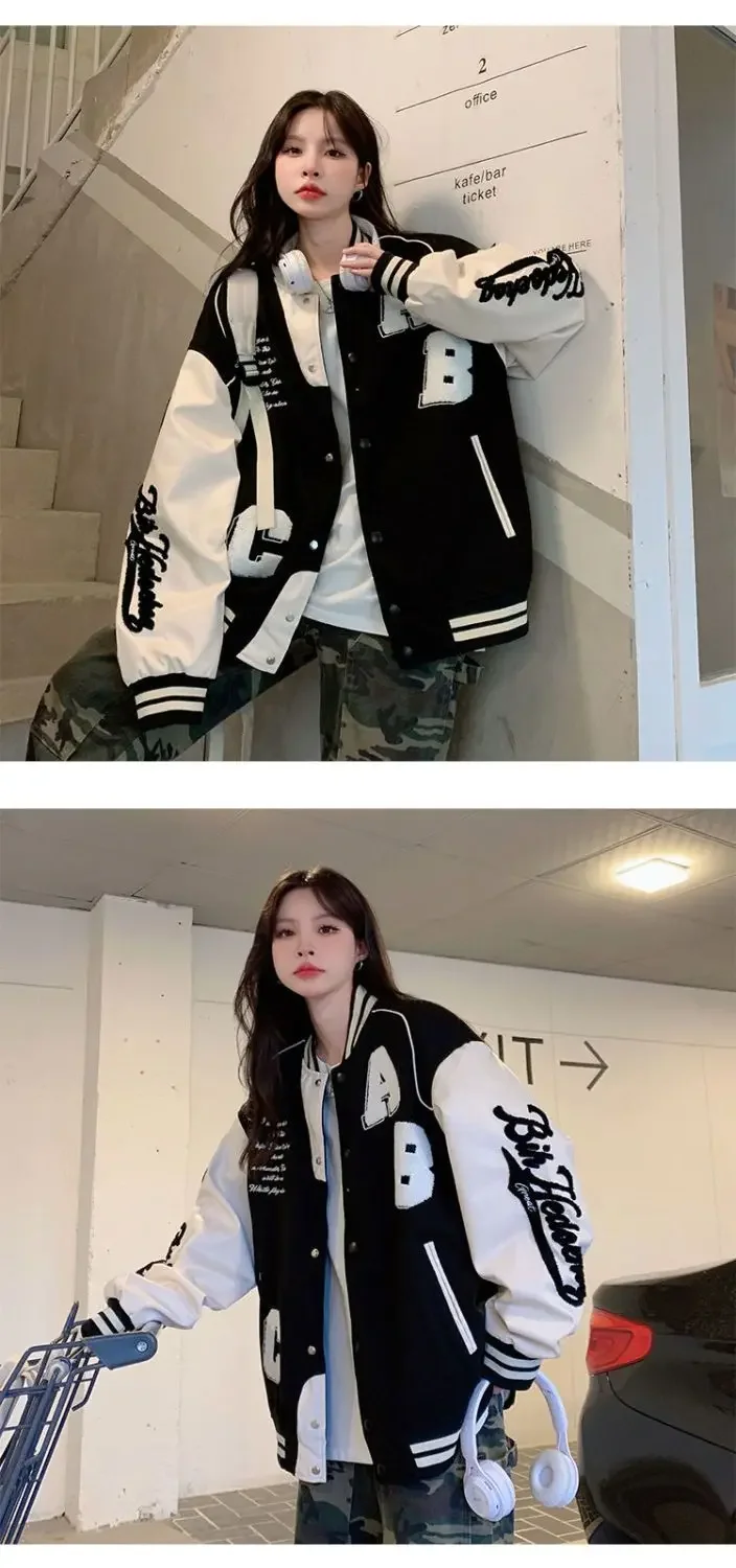 Oversized Lamb-Wool Bomber Jacket Women