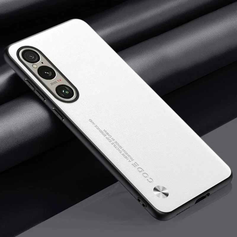 Carbon Fiber PU Leather Matte Shockproof Soft Frame Case with Bumper Design