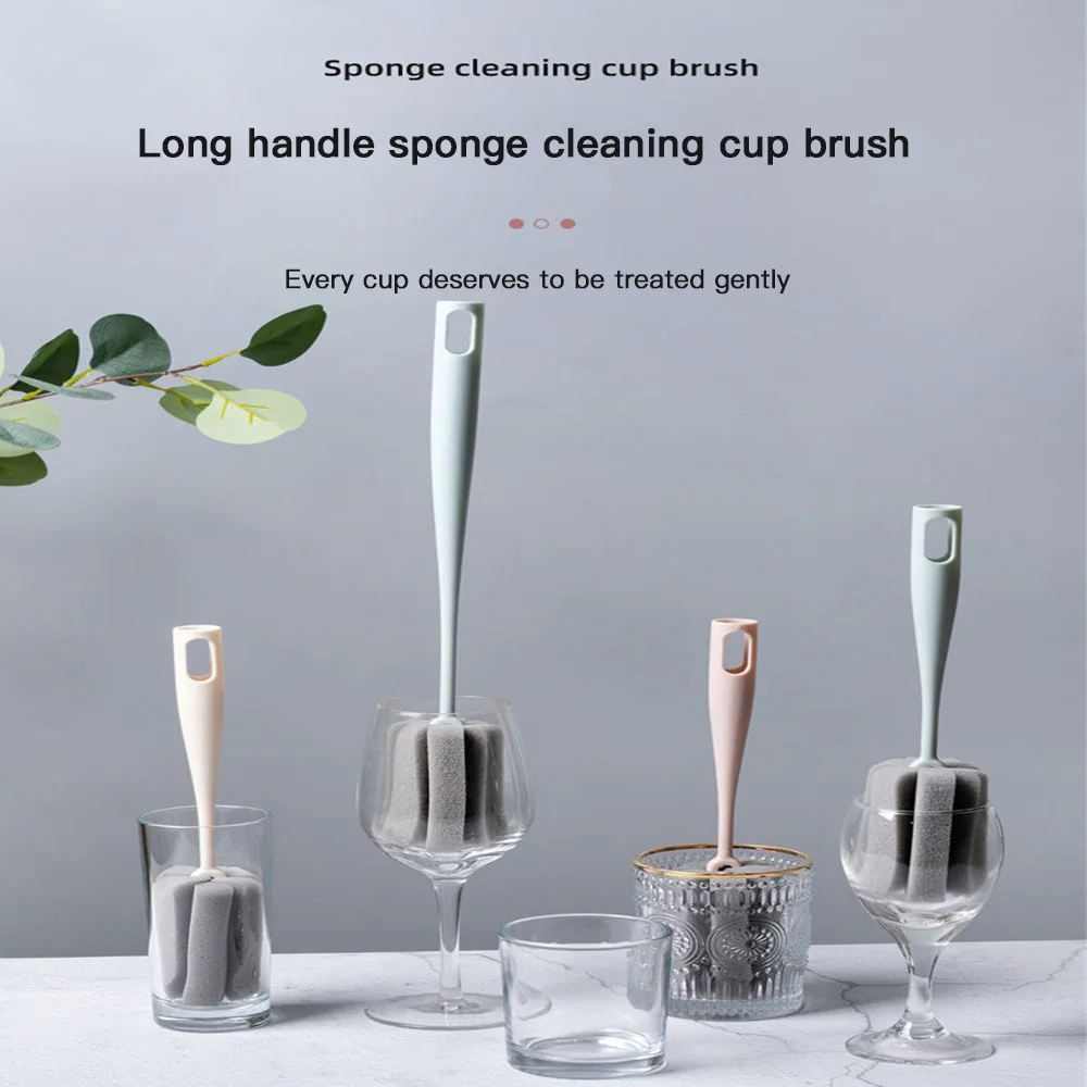 Cup Brush Kitchen Cleaning Tools Long Handle Beverage Bottle Glass Cup Cleaning Brush Household Drink Water Bottles Scrubbers household long handle milk bottle brush cup brush kitchen cleaning brush vacuum cup brush