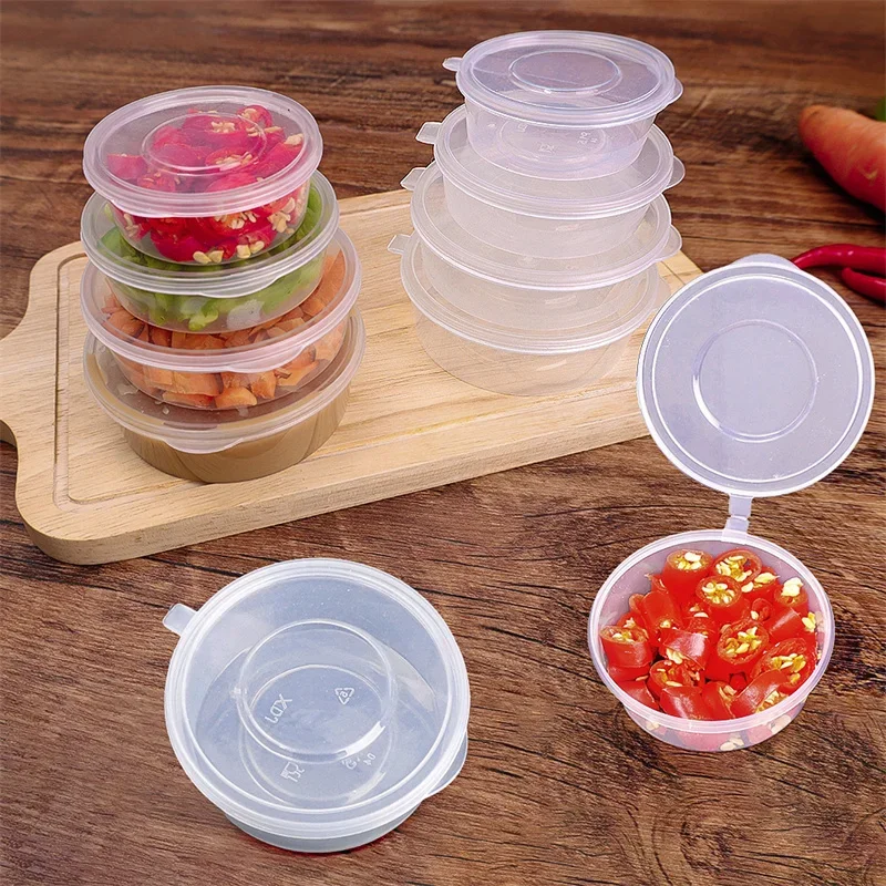 Plastic Takeaway Sauce Cup Containers Food  Plastic Food Storage  Containers Lids - Bottles,jars & Boxes - Aliexpress