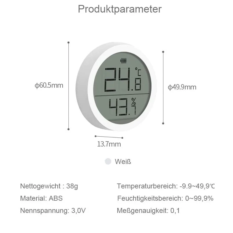 Xiaomi Automatic Smart Sensor Qingping Digital Thermometer & Hygrometer Monitor Lite LCD Screen Data Mi Home App smart temperature humidity sensor
