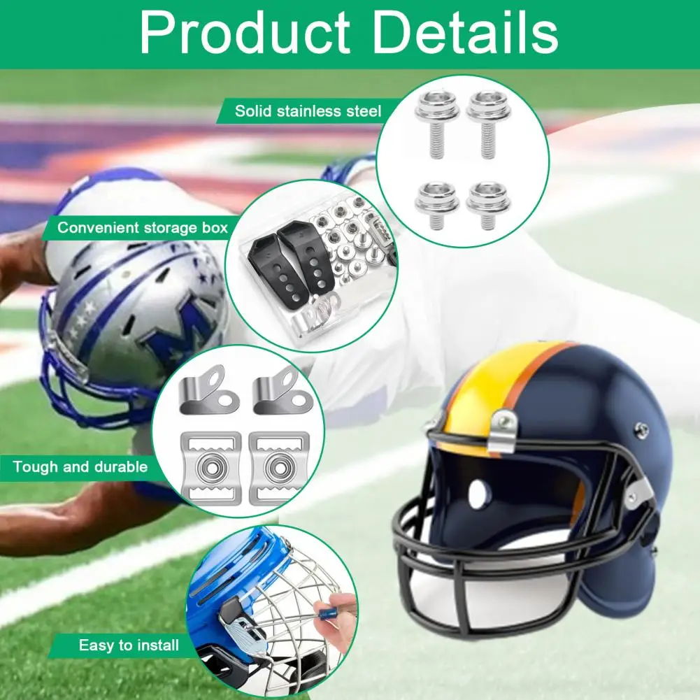 31Pcs/Set Hockey Helmet Repair Kit with Screws Nuts Gaskets Clips Screwdriver Universal Rugby Baseball Softball Helmet Repair Re
