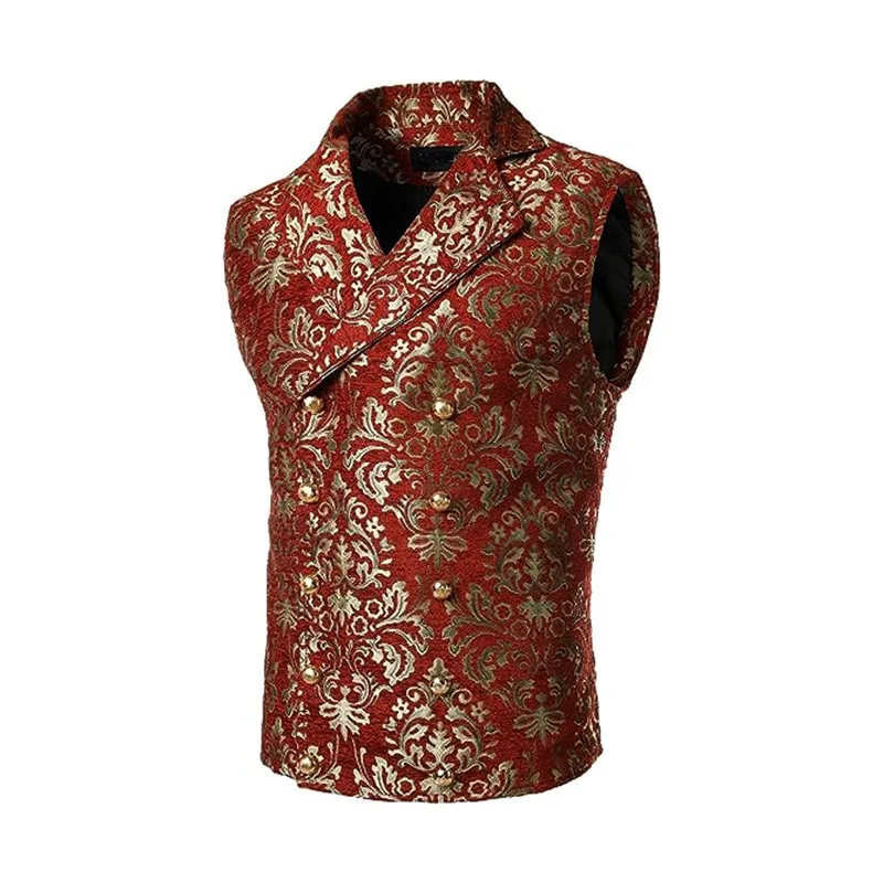 Costume Elisabettiano Uomo Rinascimentale Vittoriano Regina Elizabeth Tudor Periodo Re Gotico Steampunk Gilet Royal Prince Vest