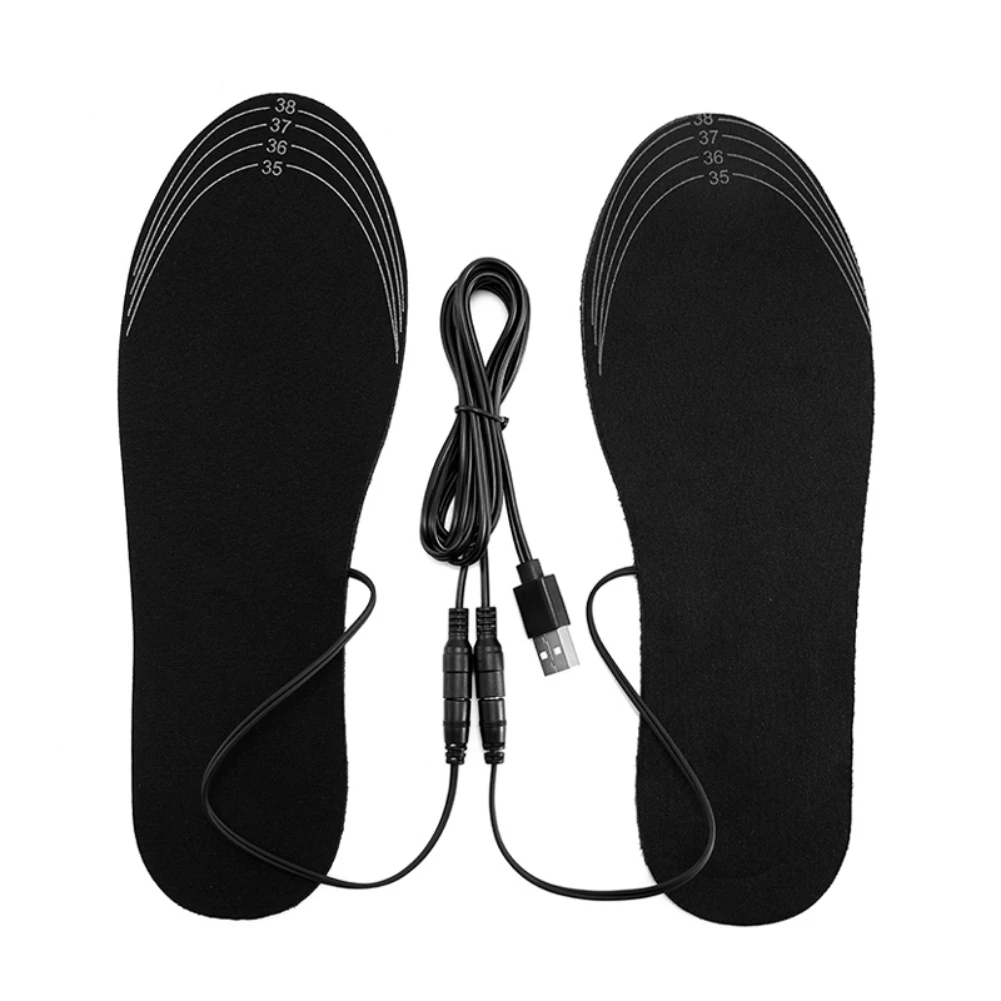 Electric Heated Shoe Insoles Warm Feet Pad USB Powered Washable Winter Ski 