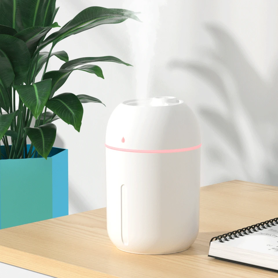 air humidifier 330ML Mini USB Portable Cool Mist Air Humidifier Essential Oil Aroma Diffuser With Led For Car Home Office