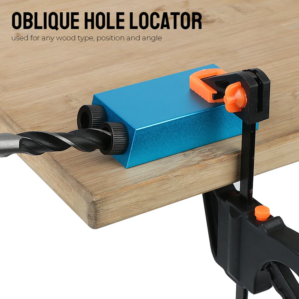Pocket Hole Jig 14st 15° Pocket Hole Drilling Kit Houtbewerking Schuine Boor Gids Set Klepstandsteller Locator Tool Pocket Hole Jig 14st 15° Pocket Hole Drilling Kit Houtbewerking Schuine Boor Gids Set Klepstandsteller Locator Tool
