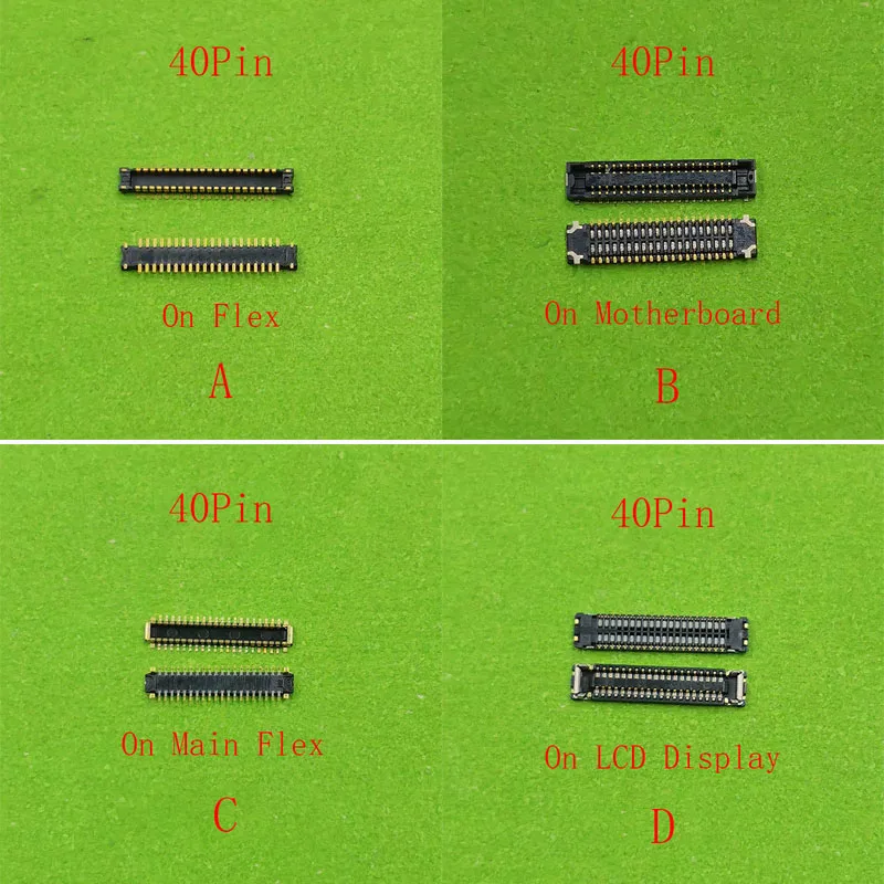 

2Pcs LCD Display FPC Connector On Logic Board For Xiaomi A3 CC9E Redmi 10X 5G/10X PRO Screen Plug Port Flex 40pin