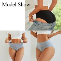 4 pièces/ensemble confort coton culottes femmes taille haute slips sous-vêtements sans couture respirant caleçon grande taille culotte S-2XL intimes 4