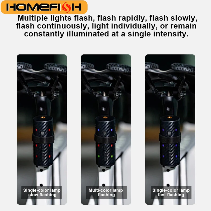 HOMEFISH Mini Pump Night Riding Warning Light