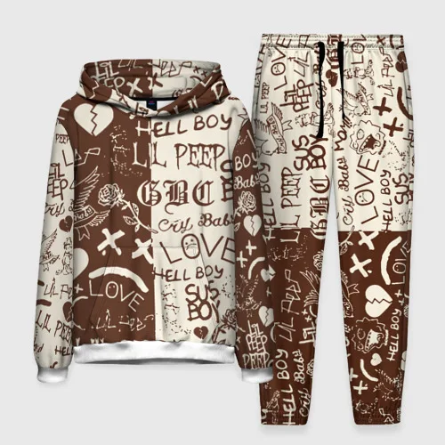 Rapper Lil Peep 3D Print Hoodies Pants Suit Men Women Hip Hop Tracksuit 2pcs Set Oversized Jogger Outfits Fashion Men's Clothing 3
