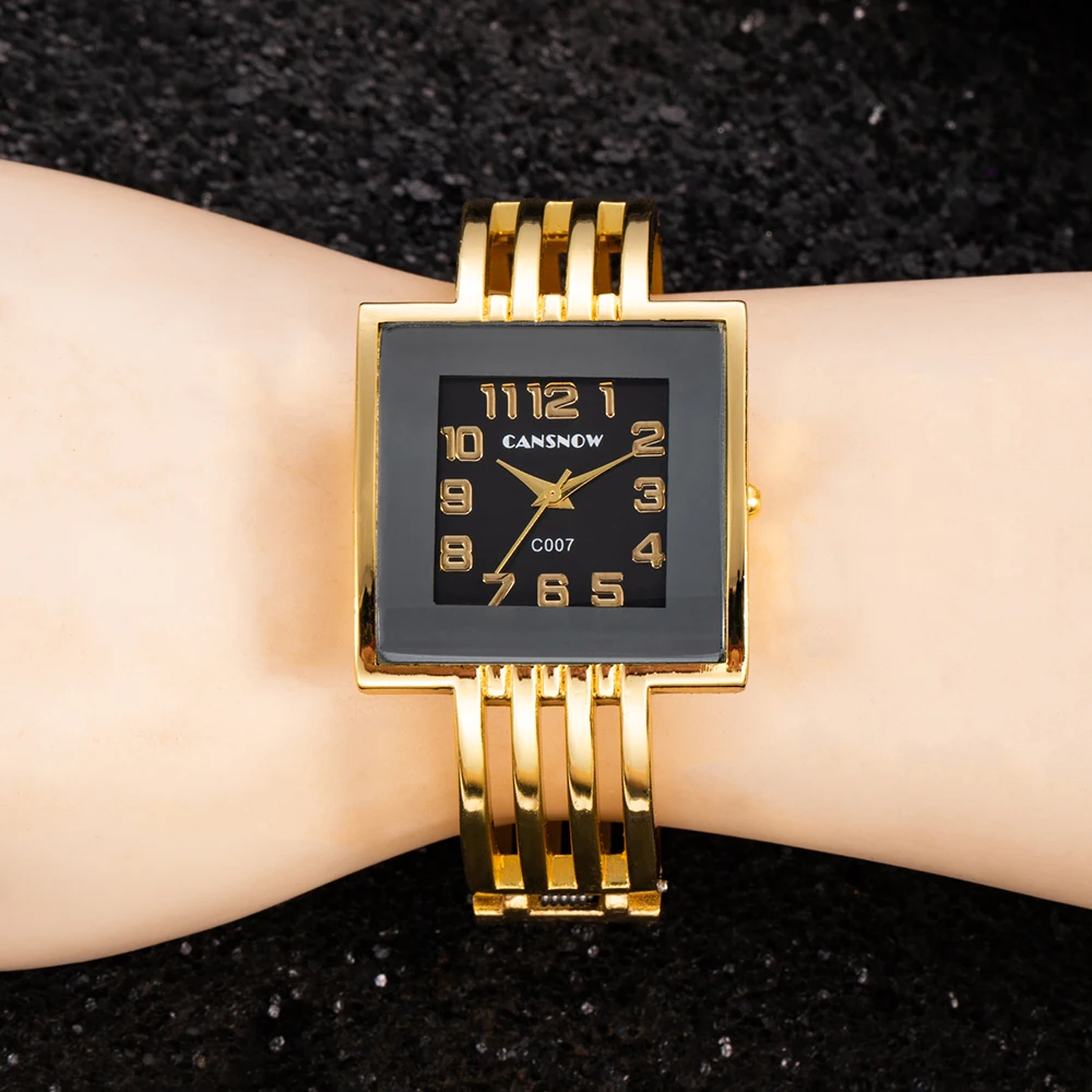 Women Watches Top Brand Luxury Bracelet Square Dial Lady Luxe Wrist Watch Gold Stainless Steel Casual Clock Hot Reloj Mujer 2022