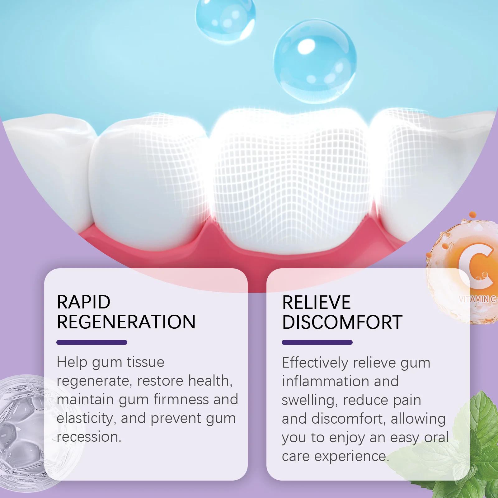 Gum Repair Gel Teeth Whitening Pen Teeth Essence Liquid Oral Care Drops Remove Yellow Plaque Stains Relieve Gums Decay Toothache