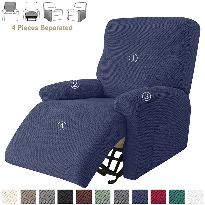 Premium Elastic Jacquard Recliner Slipcover – Non-Slip Stretch Sofa Protector