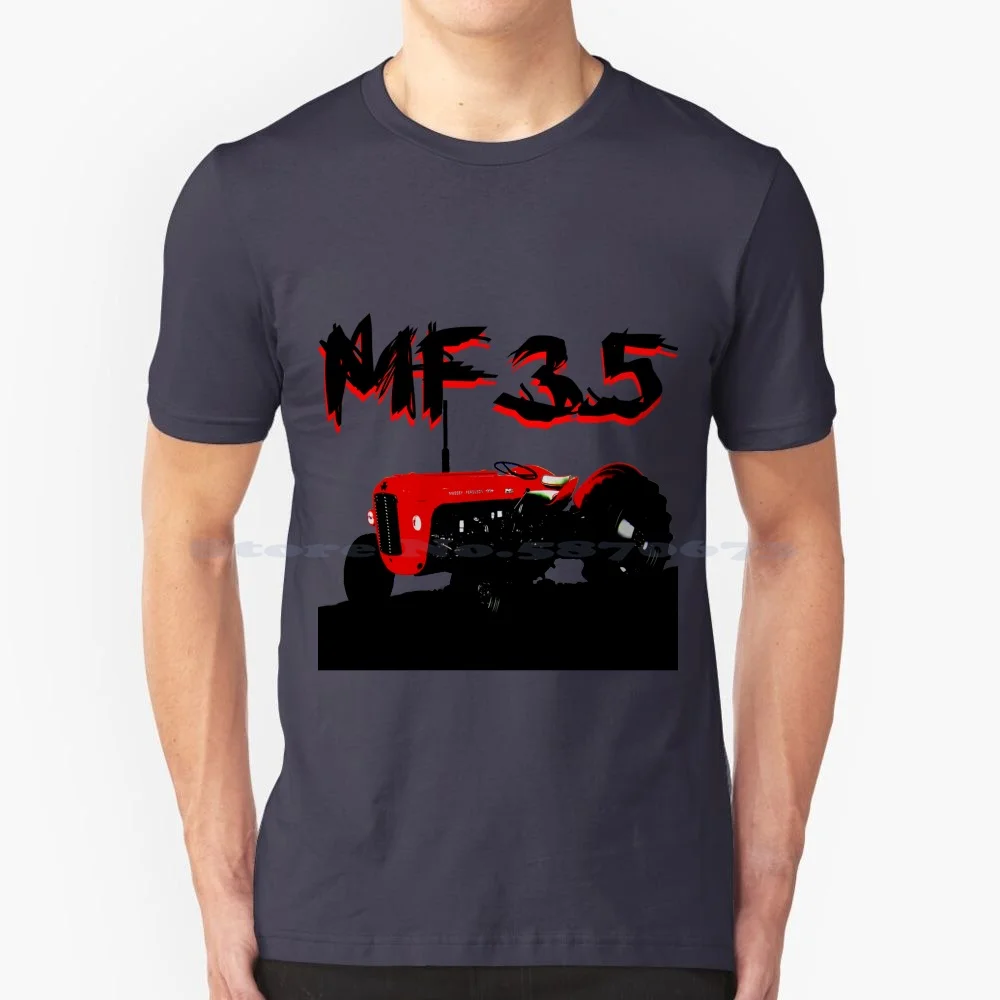 Massey Ferguson Mf35 T Shirt 100% Cotone Tee Tractor Kids Colorful Farm Kids Farm Mf 35 Massey Ferguson Fergie John Parts Grey