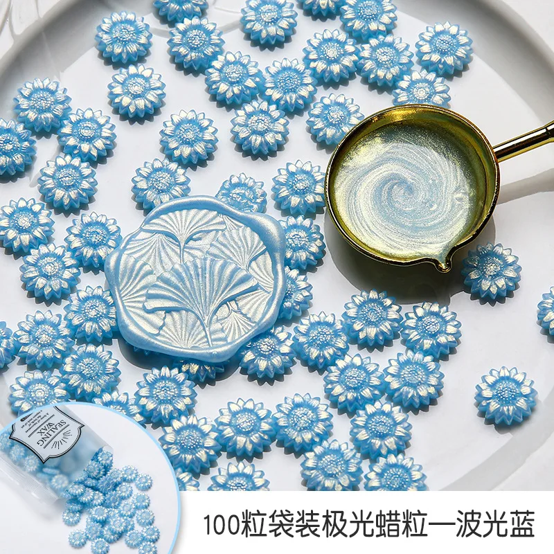 Aurora Sunflower Wax Beads - DIY Sealing for Envelopes & Invitations (100 Pieces)
