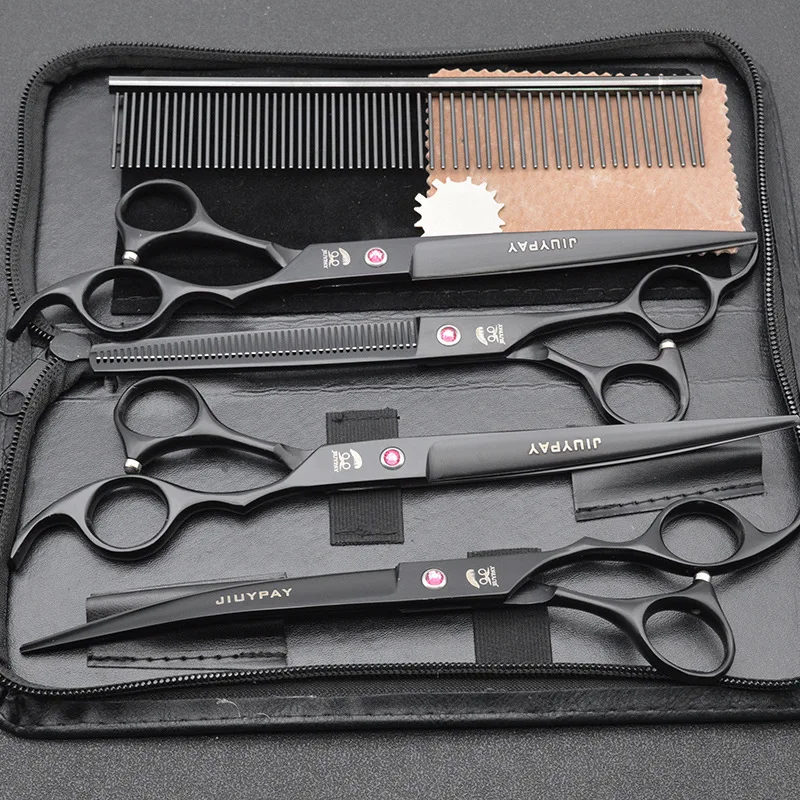 Professional Grooming Shears For Dogs Pet Hair Grooming Scissors Kit with Safety Round Tip dog grooming scissors dog grooming scissors kit