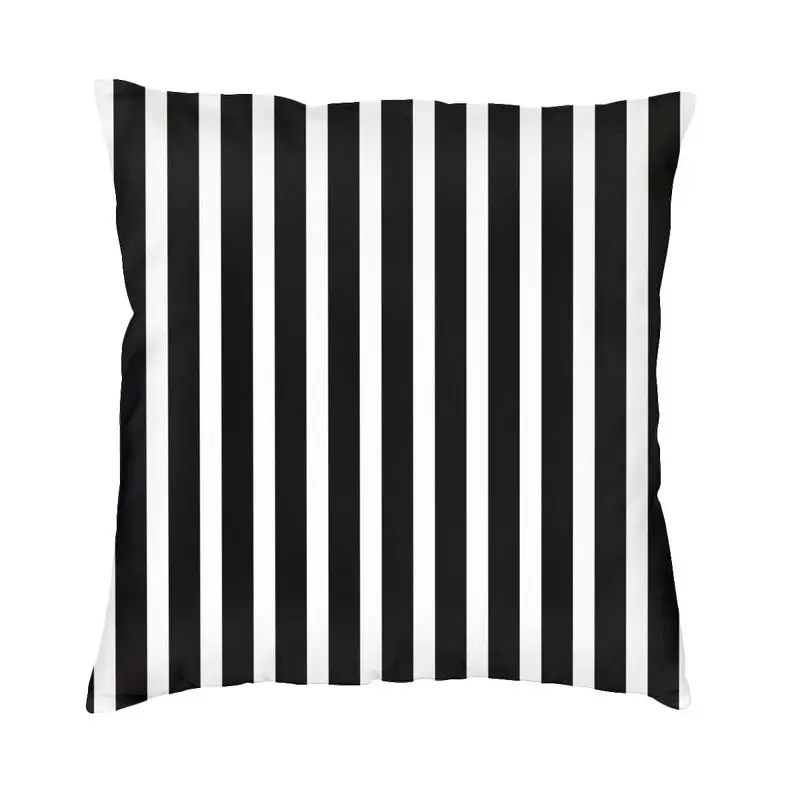 

Black And White Stripes Square Pillow Cover Decoration Cushions Throw Pillow for Car Double-sided Printing