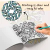 Adult Coloring Book - 7.8x7.8 Inch Flourishing Flowers Design, 24 Pages of Stress Relief and Relaxation, Perfect Gift for Year 4