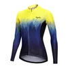 RAPHCE WOMEN Cycling Jersey Long Sleeve Top Breathable Cycling Jersey Quick Dry Road Cycling Jersey with Three Pockets 2