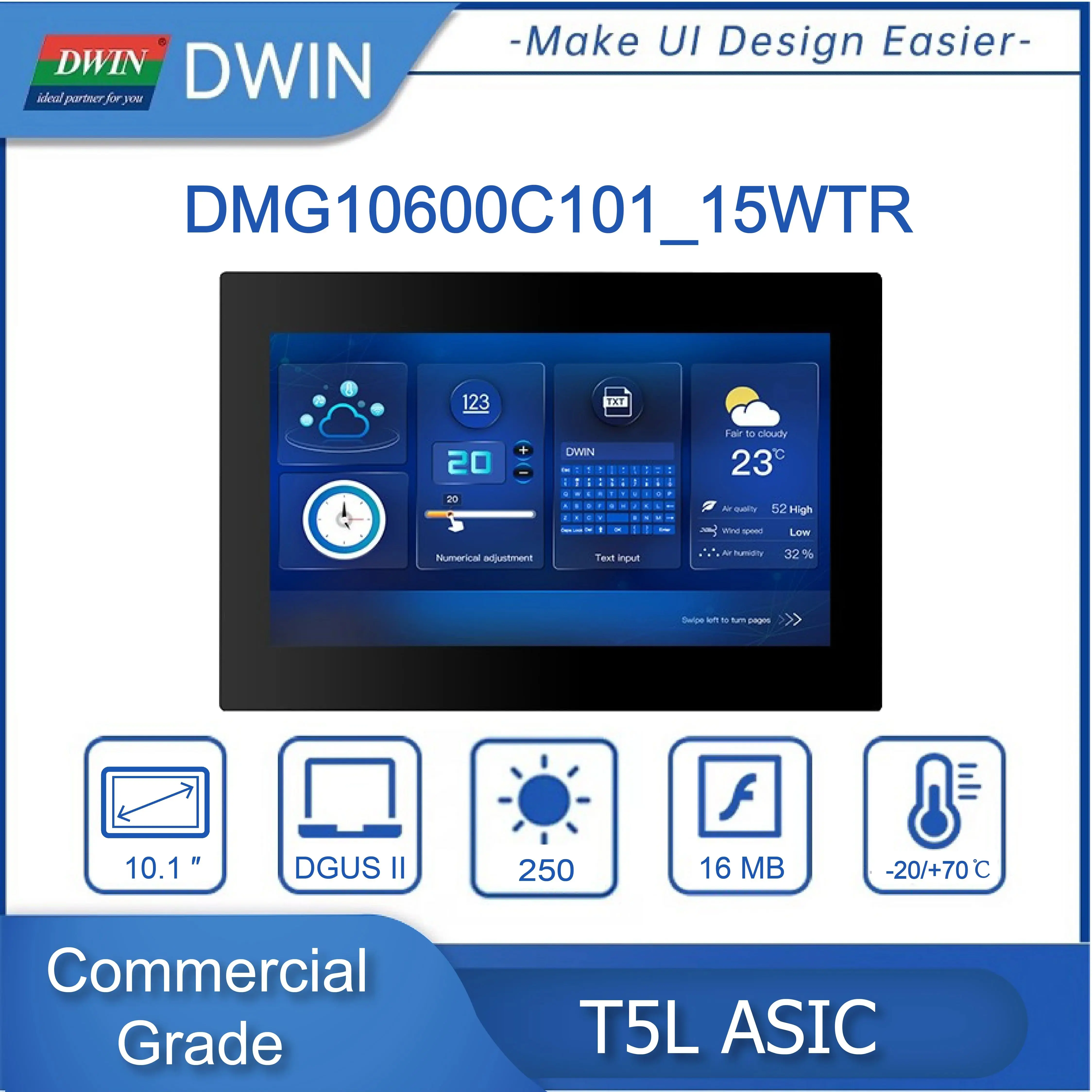 DWIN 4.3/7.0/10.1 DGUS2 Commercial Grade HMI LCD Display Resistive Touch Screen With Shell Connect With PLC/Arduino/STM32 display module,lcd display module,touchscreen display
