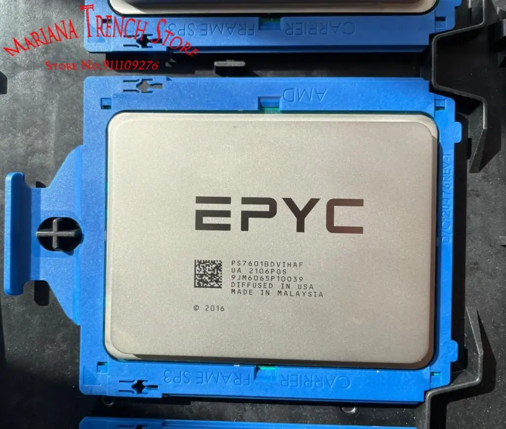 

Processor for EPYC 7601 32 Cores 64 Threads Max. Boost Clock Up to 3.2GHz Base Clock 2.2GHz
