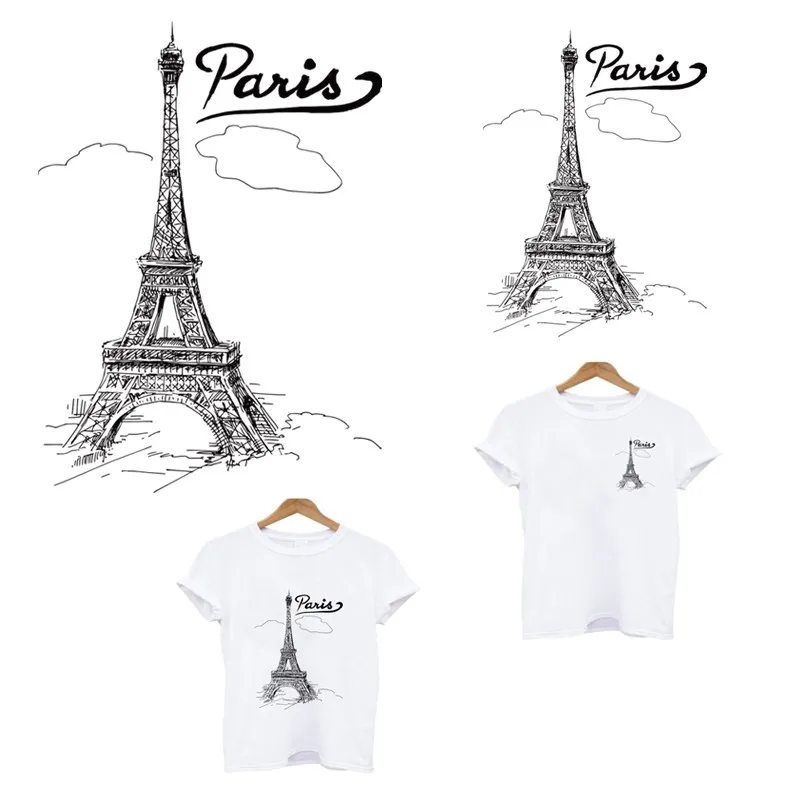 vermomming Silicium Schaken Fashion Paris Tower Stickers Strepen Opstrijkpatronen Voor Kleding  Warmtegevoelige Patches Vrouwen T shirt Diy Custom patch|Lappen| -  AliExpress