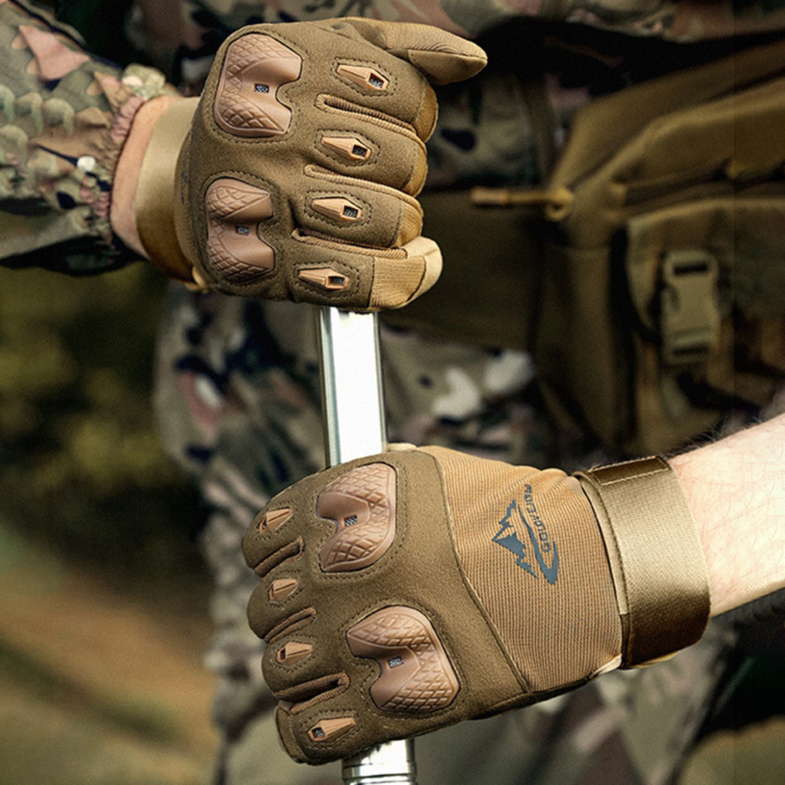 Touch Screen Full Finger Gloves Wrist Adjustable Outdoor Sports Cycling Climbing Gloves