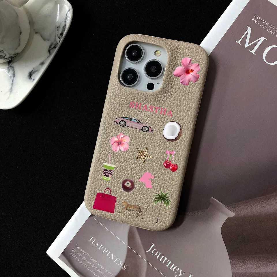 Custodia Design New York Custodia IPhone 15 Pro VELVET CAVIAR - Glitter Rosa Con Fiori Ciliegio Cover Iphone Fashion - Foto 10