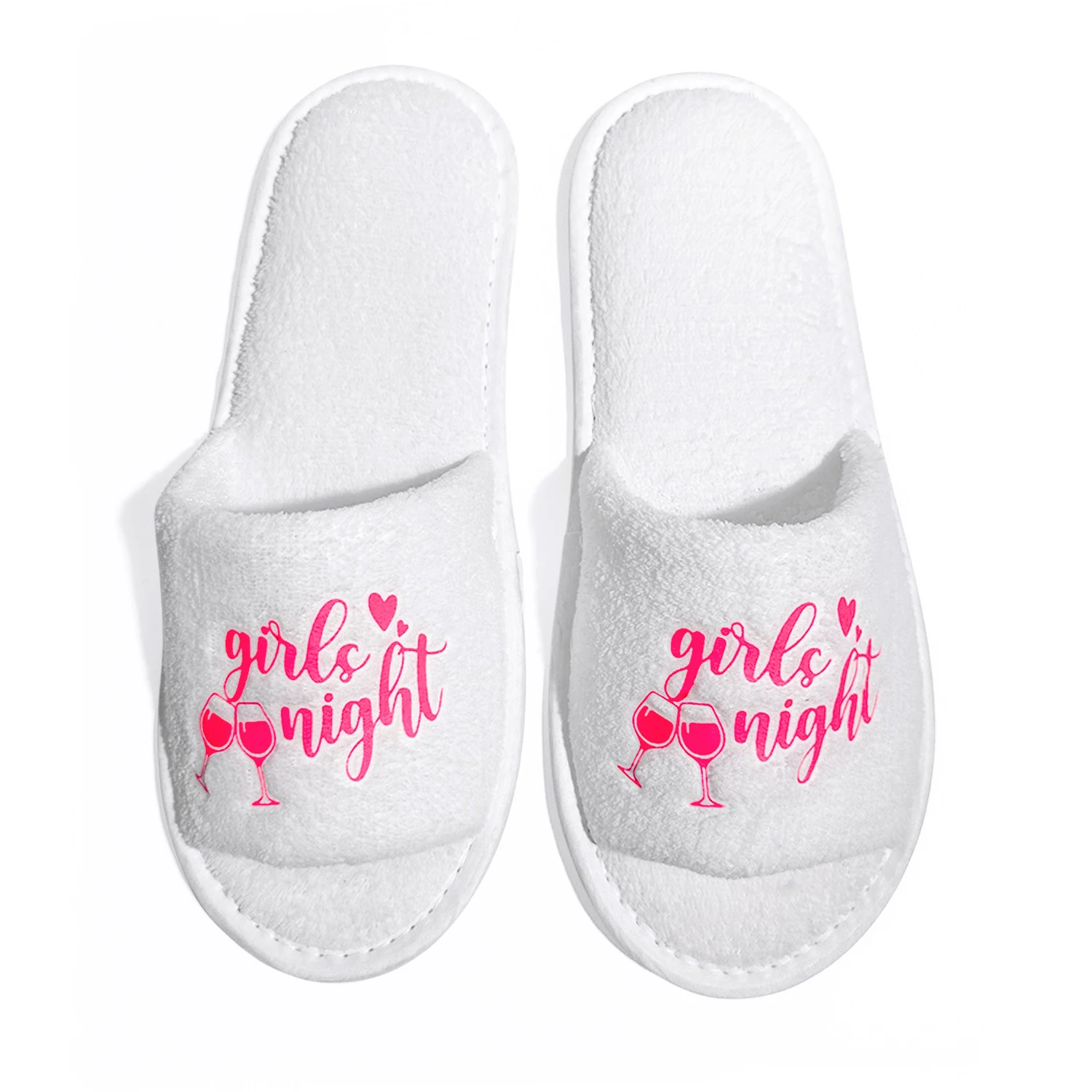 Girls Night Slipper, Soft Cozy Open-Toe Indoor Slides, for Cruise Travel Holiday Vacation Spa Party & Fun Weekends, Ladies Gifts 4