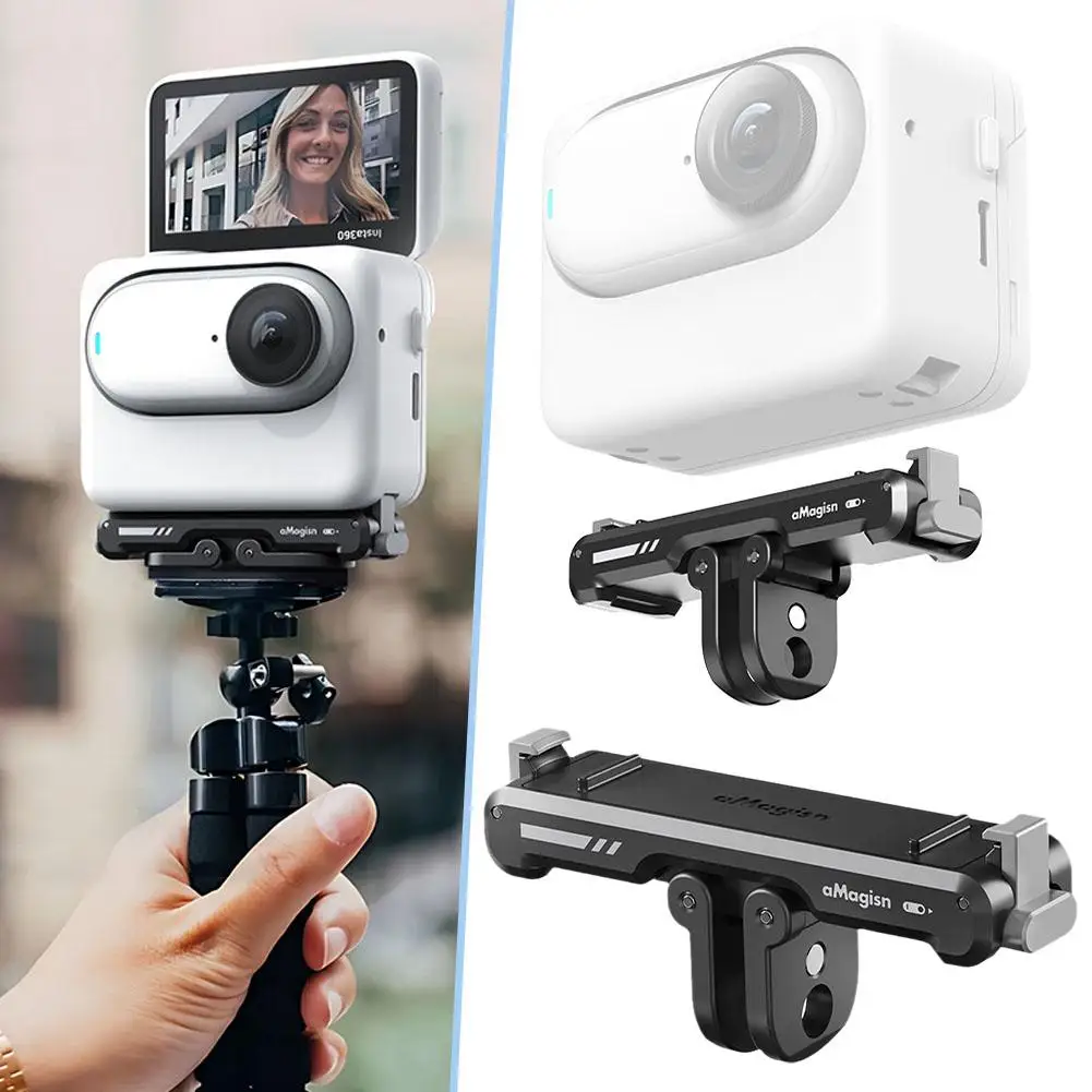 

Magnetic Quick Release Base For Insta360 Go 3 Adapter 1/4 Screw Connector Bracket For Insta360 Go3 Action Camera Accessorie L4U9