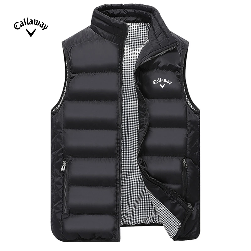 Autumn and Winter Men's Embroidered Cotton Vest Jacket Sleeveless Warm Down Jacket fashionable vests sleeveless vests sleeveless vest casual jacket