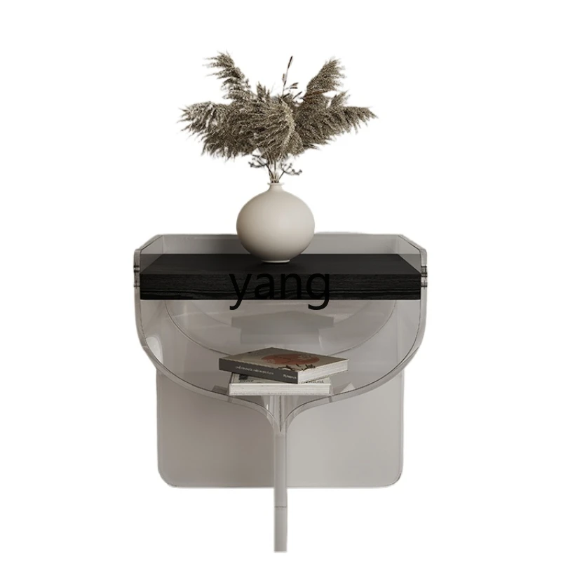 

CX Acrylic Suspension Transparent Bedside Table Small Apartment Art Designer High-End Bedroom Retro Side Table