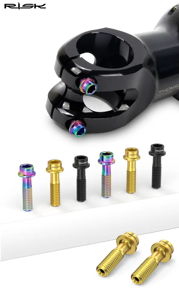リスク-自転車用ブレーキレバーボルト,チタン合金,中空ディスク