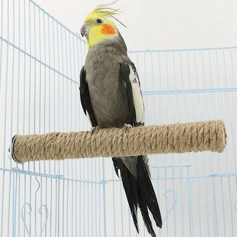 1PC Bird grinding claw rod Parrot standing rod Cage accessories twine standing bird toy supplies