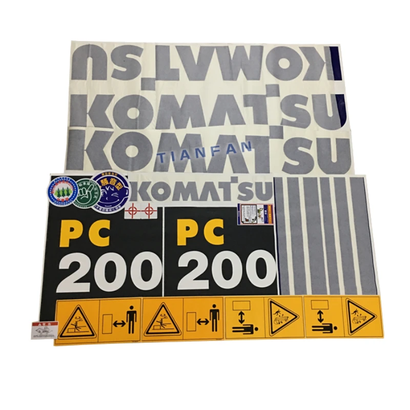 

For Komatsu PC200/210/220/350/400/450-7 Excavator Full Vehicle Sticker Logo Car Standard Model Sticker