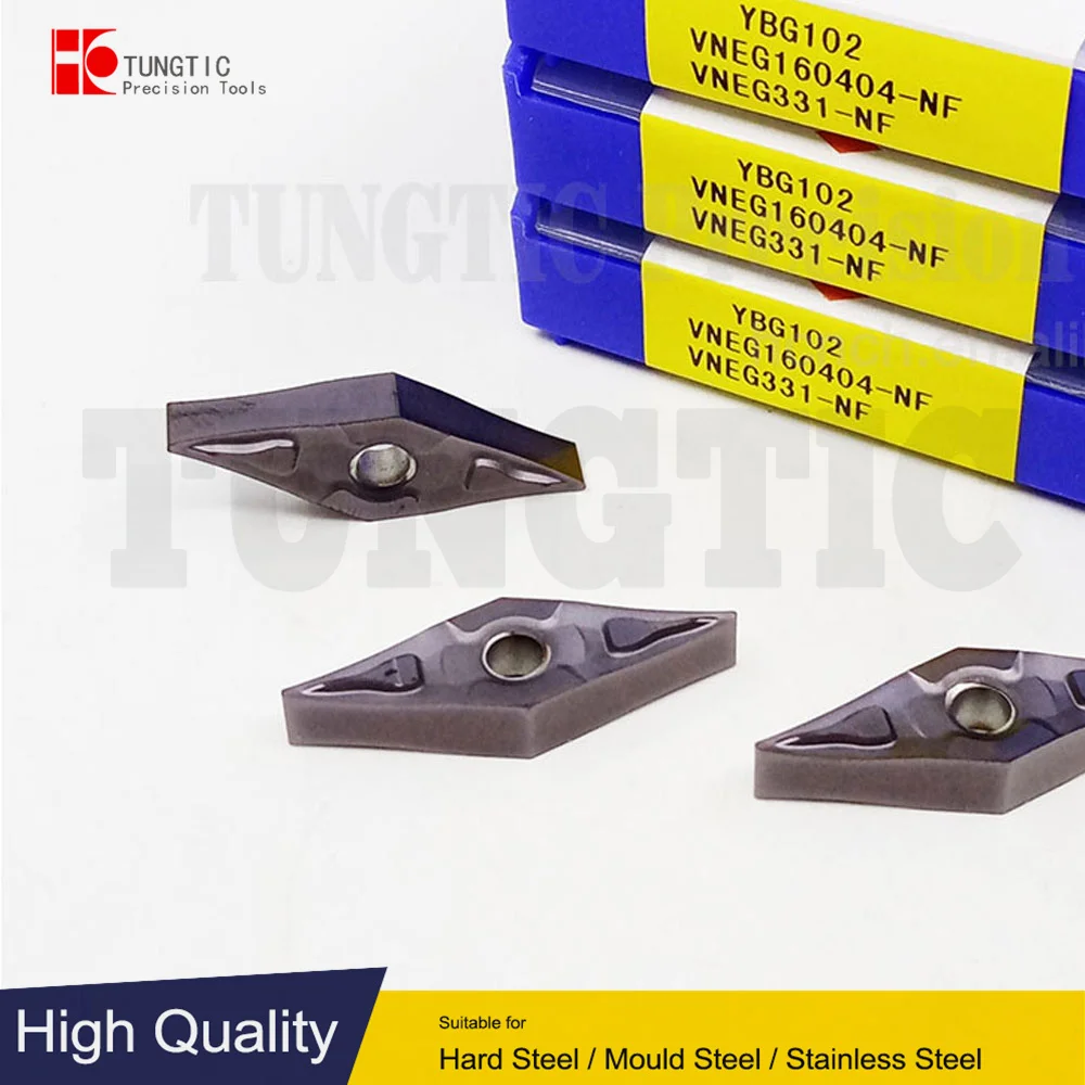 

TUNGTIC VNEG 160404-NF VNEG160404-NF Turning Inserts Carbide Cutter For Cast Iron