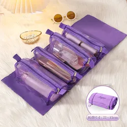 Versatile Large - Capacity Detachable Cosmetic and Toiletry Travel Bag (PURPLE)