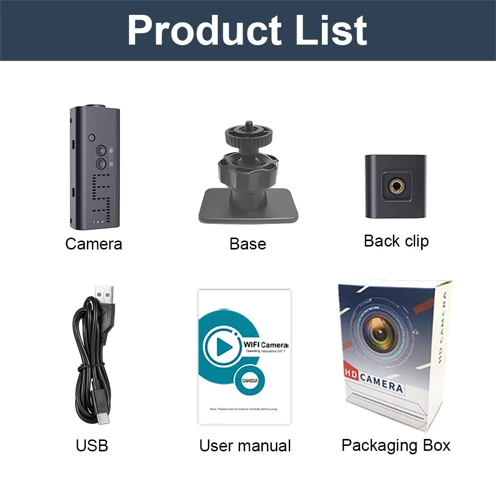 WK13 HD Mini cámara WiFi vigilancia de seguridad inteligente para el hogar videocámara pequeña cámara web vista remota visión nocturna Invisible Espia Cam
