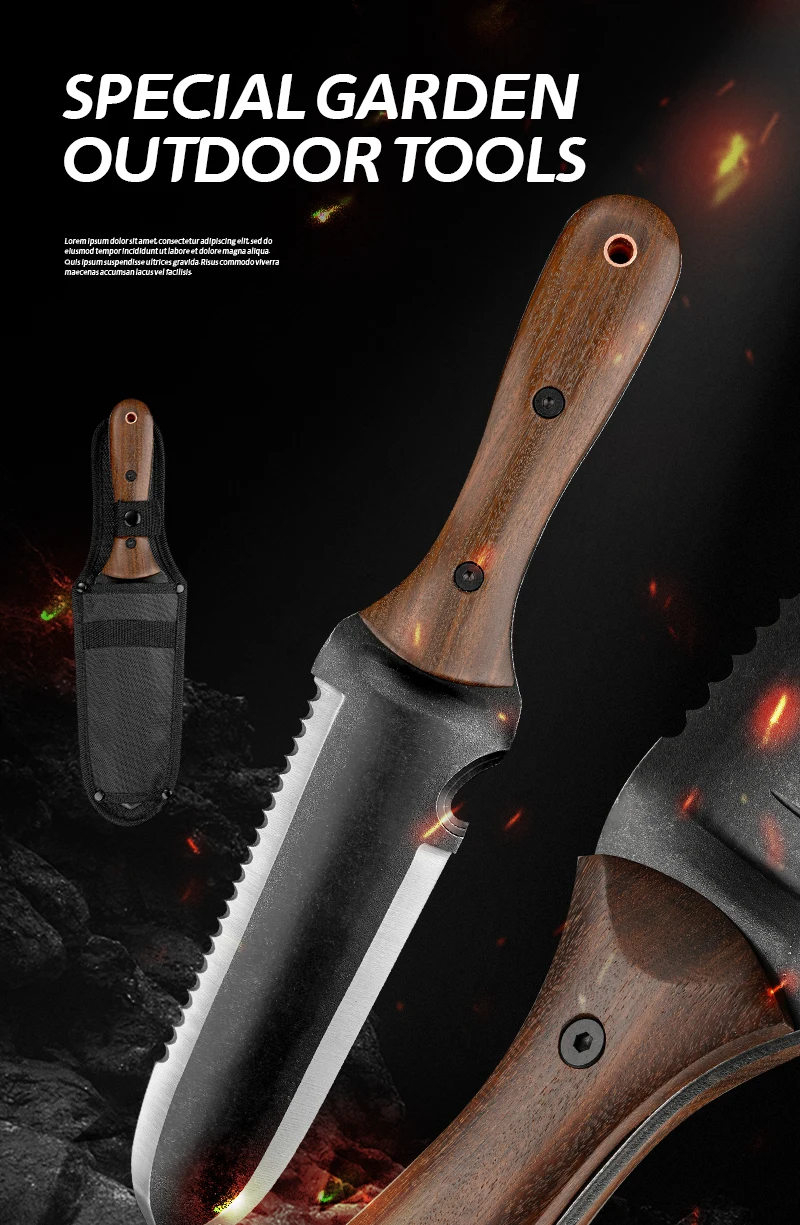 Description Picture 2 of itemGarden shovel, outdoor gardening shovel, cutting saw, portable and multifunctional mud digging knife, high-end camping tool thic