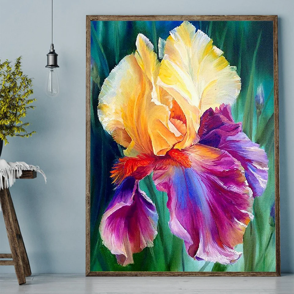 Evershine DIY Diamond Embroidery Iris New Collection Diamond Painting Flower 5D Cross Stitch Kits Mosaic Art Home Decor