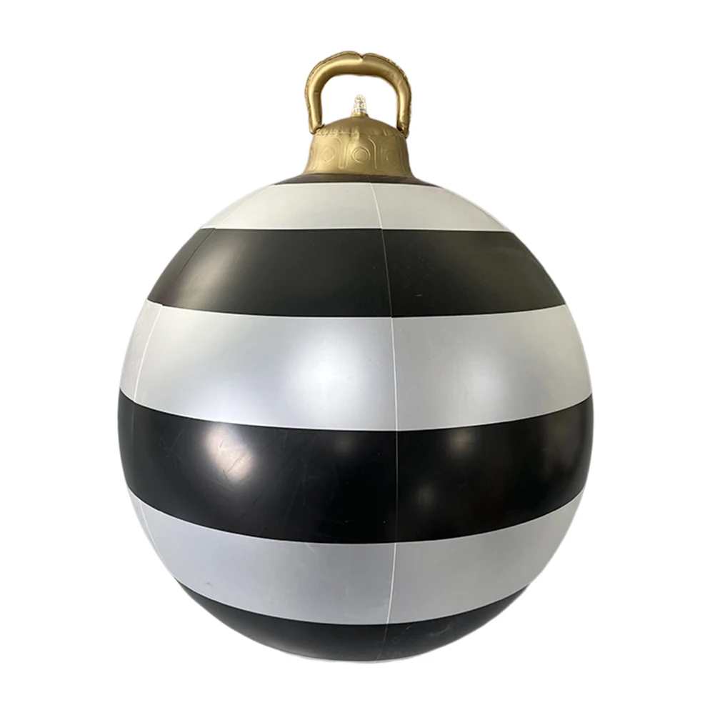 thumbnail image 1 of Bola inflable navideña de 60 cm, bola decorativa navideña para exteriores, bolas decorativas navideñas impermeables, bolas grandes para decorar árboles, 1 of 5